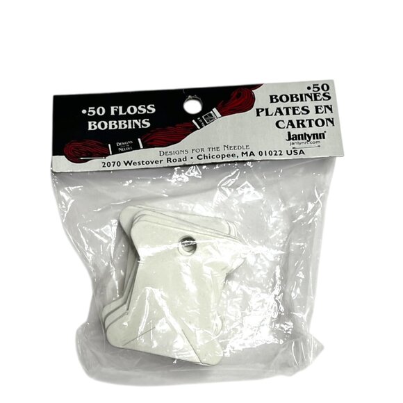Janlynn 50 Cardboard Floss Bobbins Needle Point, Cross Stitch, Embroidery - Picture 1 of 4